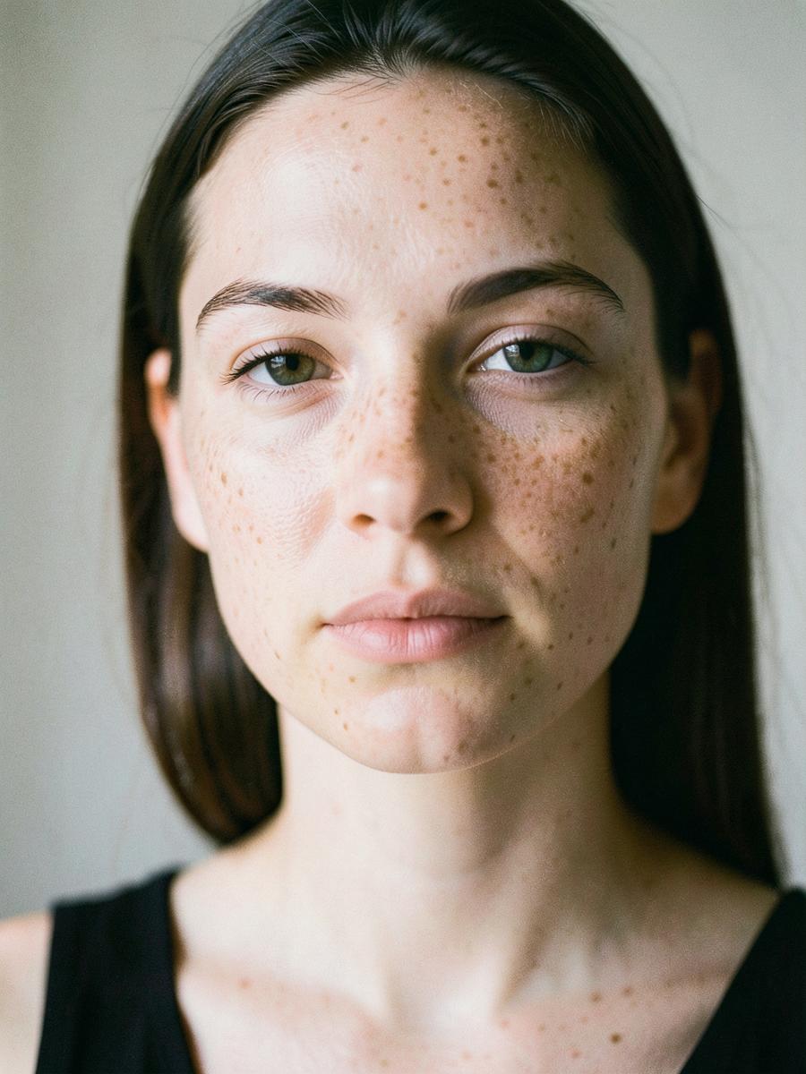 Close portrait of a woman in natural light